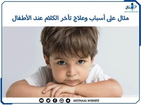 مثال على أسباب وعلاج تأخر الكلام عند الأطفال مثال على أسباب وعلاج تأخر الكلام عند الأطفال