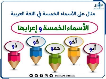 مثال على الأسماء الخمسة في اللغة العربية 