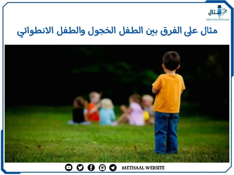 مثال على الفرق بين الطفل الخجول والطفل الانطوائي مثال على الفرق بين الطفل الخجول والطفل الانطوائي