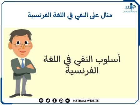 مثال على النفي في اللغة الفرنسية مثال على النفي في اللغة الفرنسية