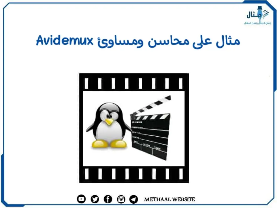 مثال على محاسن ومساوئ Avidemux مثال على محاسن ومساوئ Avidemux