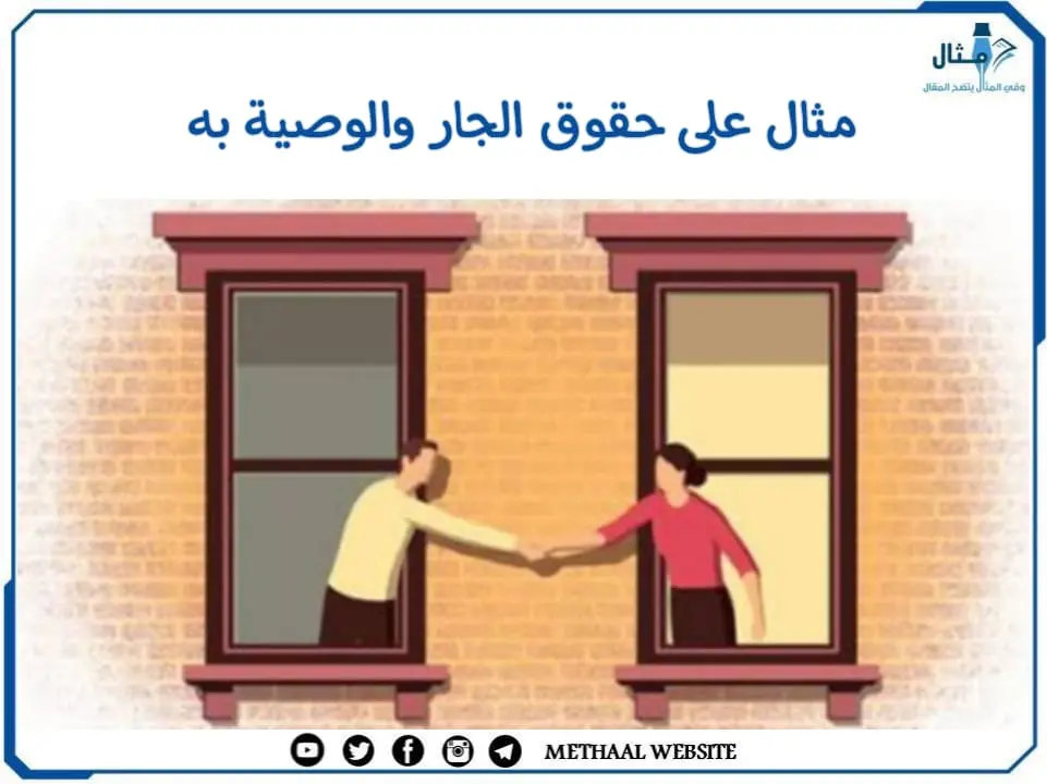 مثال على حقوق الجار والوصية به