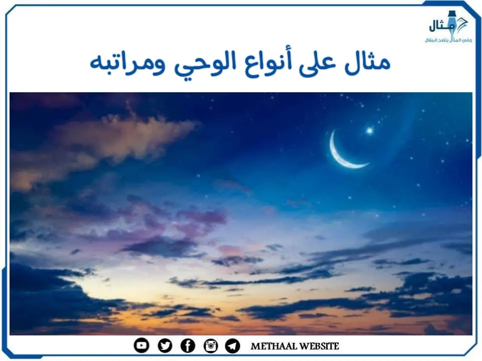 مثال على أنواع الوحي ومراتبه مثال على أنواع الوحي ومراتبه