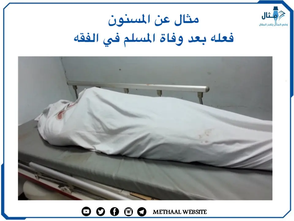 مثال على المسنون فعله بعد وفاة المسلم في الفقه مثال على المسنون فعله بعد وفاة المسلم في الفقه