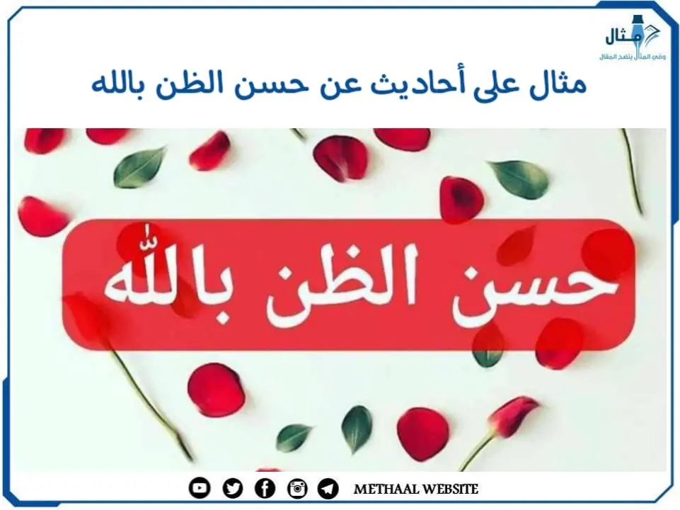 مثال على أحاديث عن حسن الظن بالله مثال على أحاديث عن حسن الظن بالله