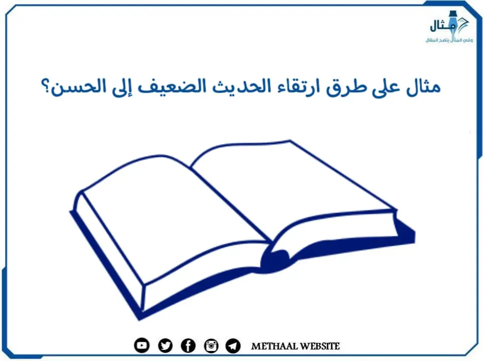 مثال على طرق ارتقاء الحديث الضعيف إلى الحسن؟ مثال على طرق ارتقاء الحديث الضعيف إلى الحسن؟