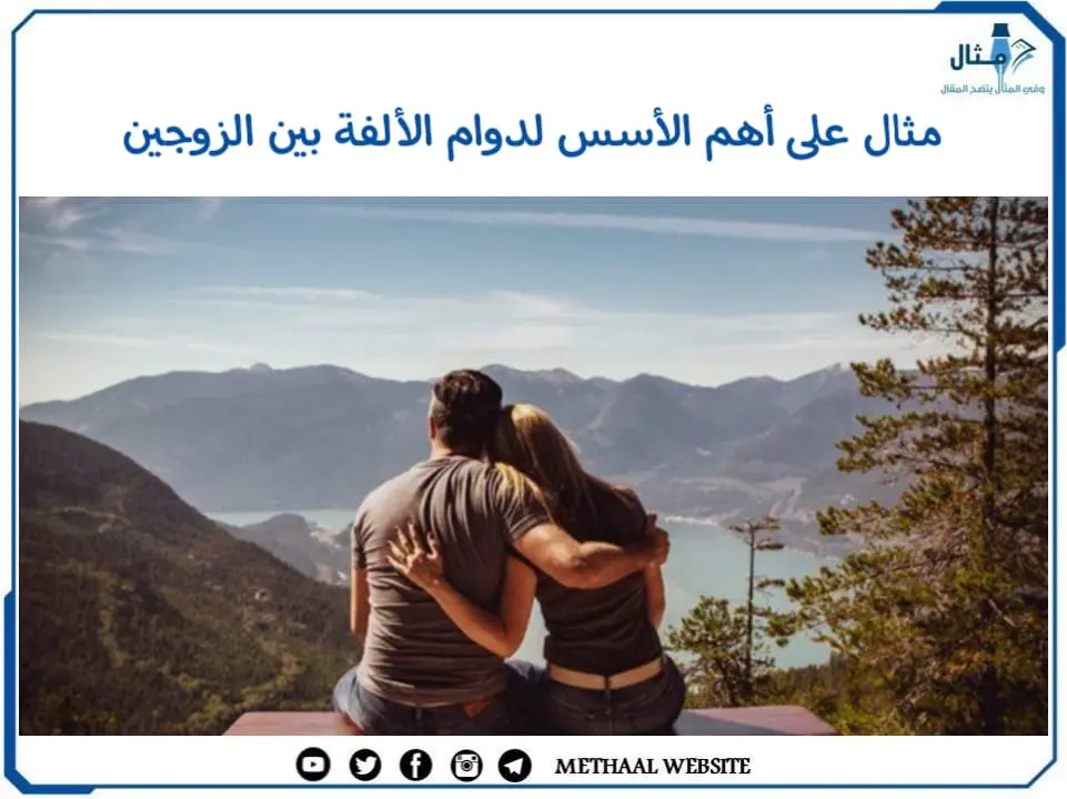 مثال على أهم الأسس لدوام الألفة بين الزوجين مثال على أهم الأسس لدوام الألفة بين الزوجين