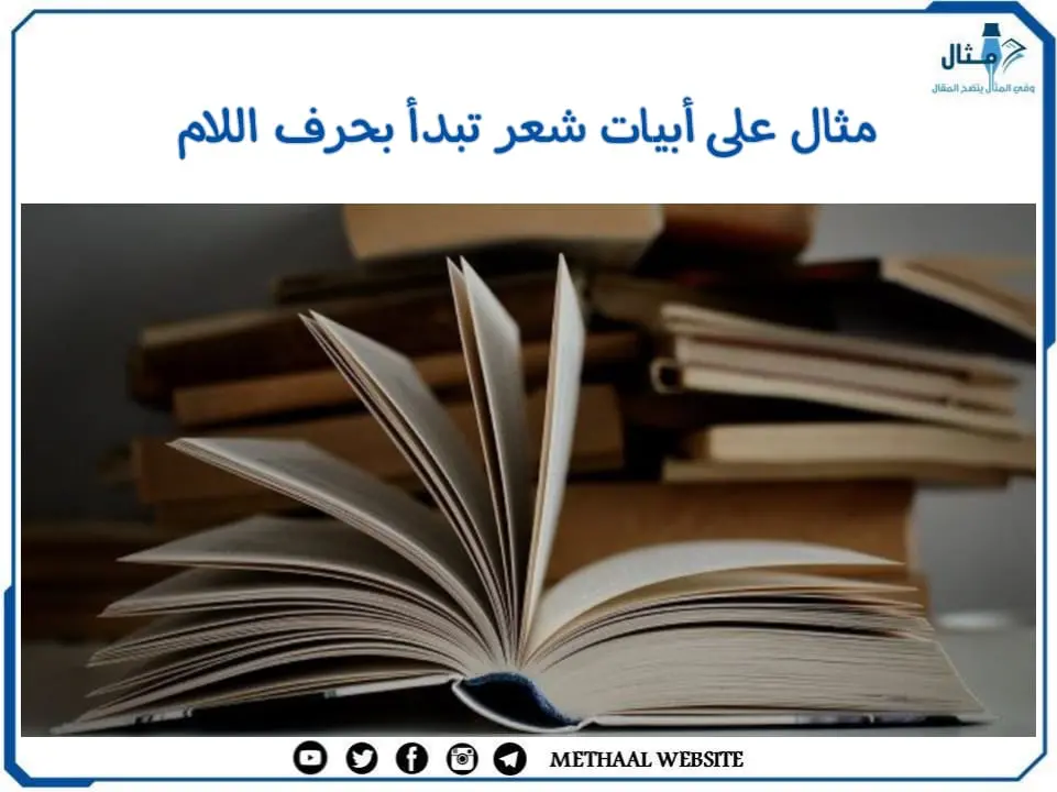 مثال على أبيات شعر تبدأ بحرف اللام مثال على أبيات شعر تبدأ بحرف اللام