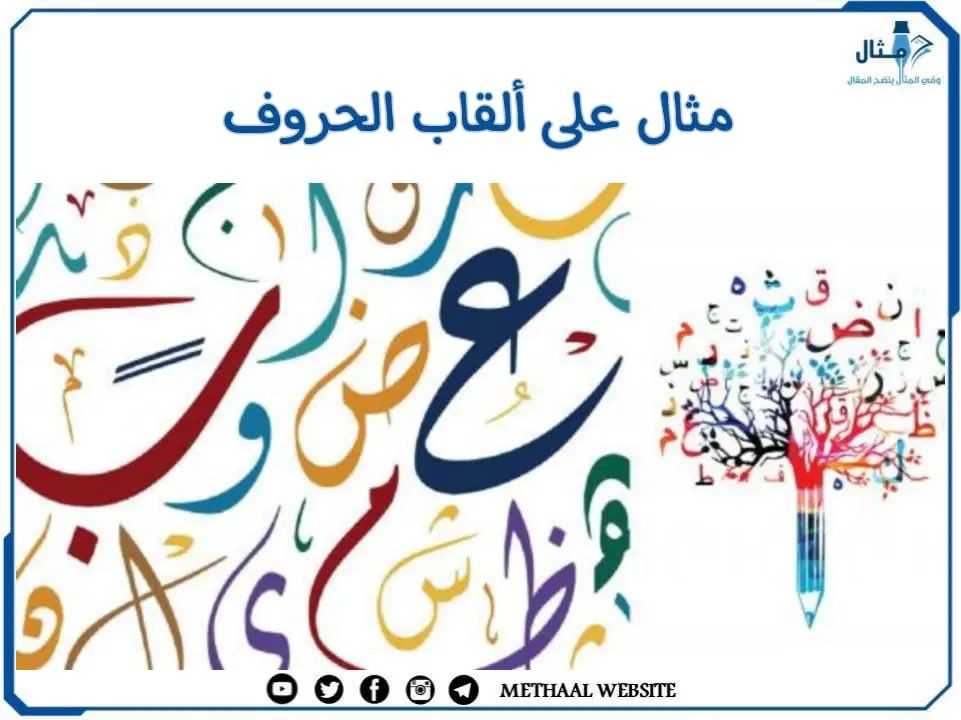 مثال على ألقاب الحروف مثال على ألقاب الحروف