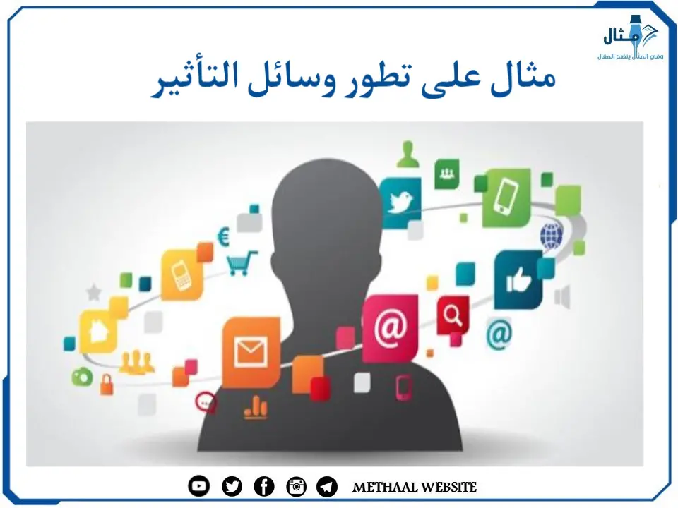مثال على تطور وسائل التأثير مثال على تطور وسائل التأثير