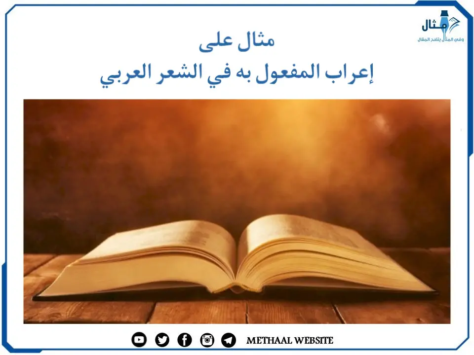 مثال على إعراب المفعول به في الشعر العربي مثال على إعراب المفعول به في الشعر العربي