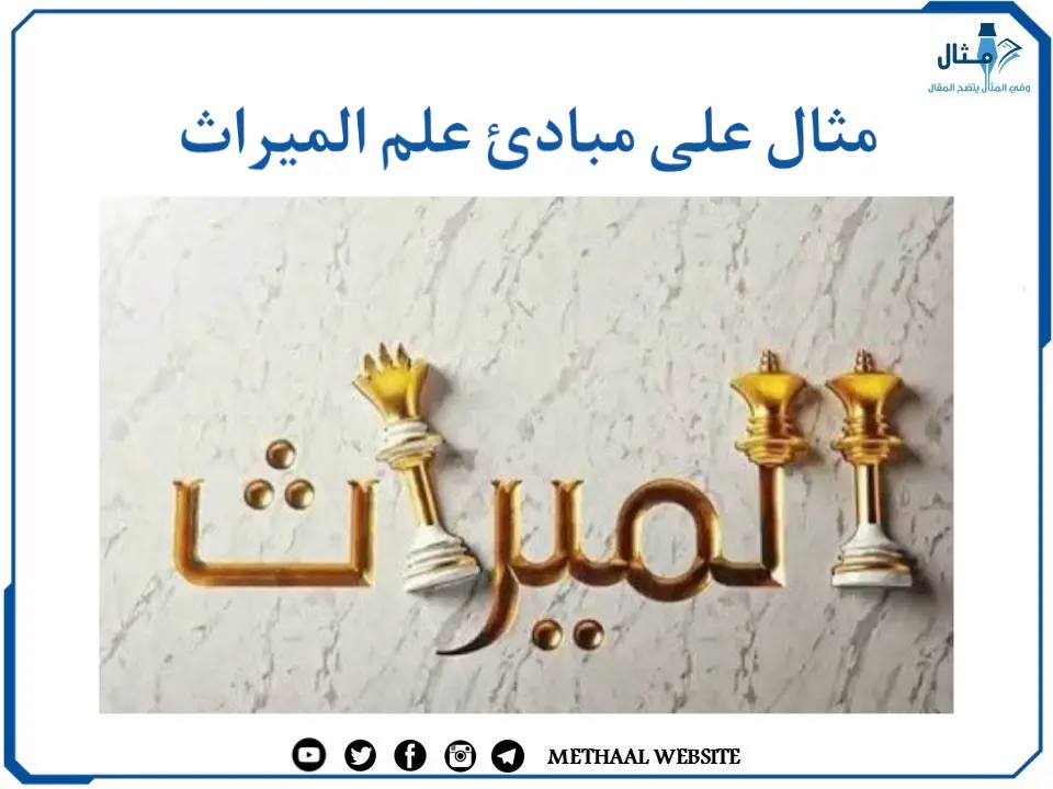 مثال على مبادئ علم الميراث مثال على مبادئ علم الميراث