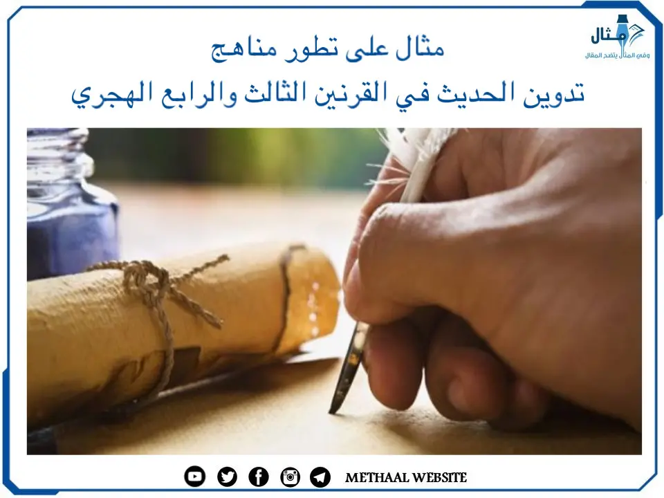 مثال على تطور مناهج تدوين الحديث في القرنين الثالث والرابع الهجري مثال على تطور مناهج تدوين الحديث في القرنين الثالث والرابع الهجري