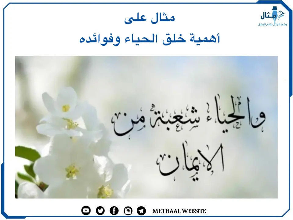 مثال على أهمية خلق الحياء وفوائده مثال على أهمية خلق الحياء وفوائده