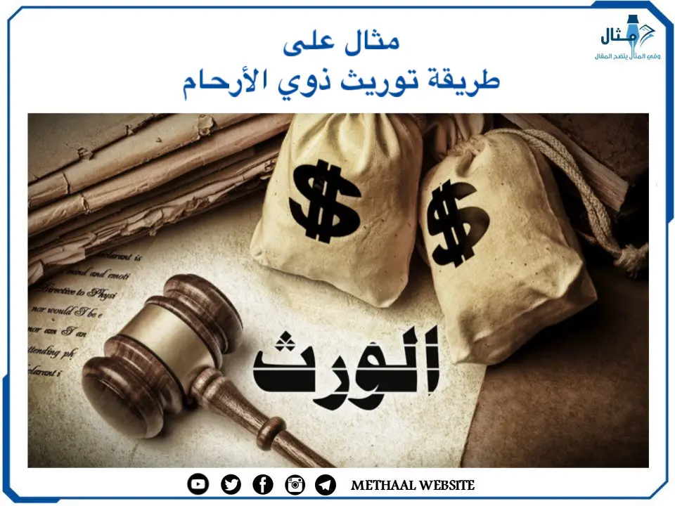 مثال على طريقة توريث ذوي الأرحام مثال على طريقة توريث ذوي الأرحام