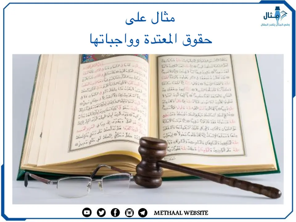 مثال على حقوق المعتدة وواجباتها مثال على حقوق المعتدة وواجباتها