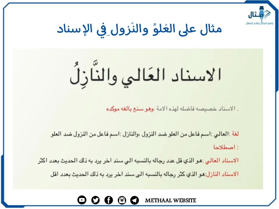 مثال على العُلوِّ والنُّزول ِفي الإسناد