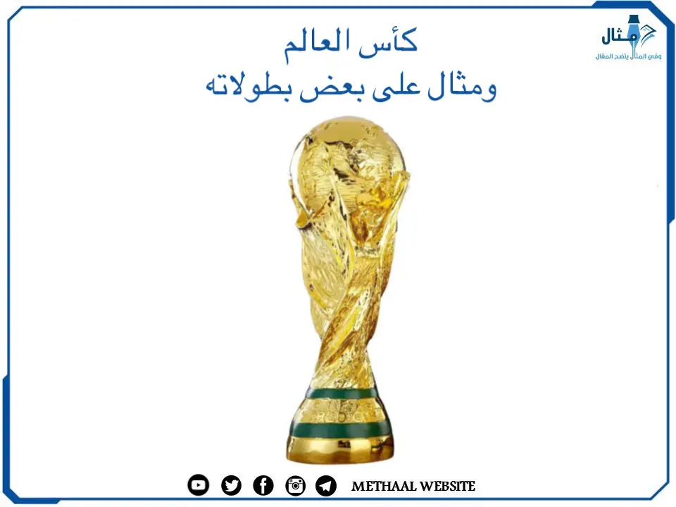 كأس العالم ومثال على بعض بطولاته كأس العالم ومثال على بعض بطولاته
