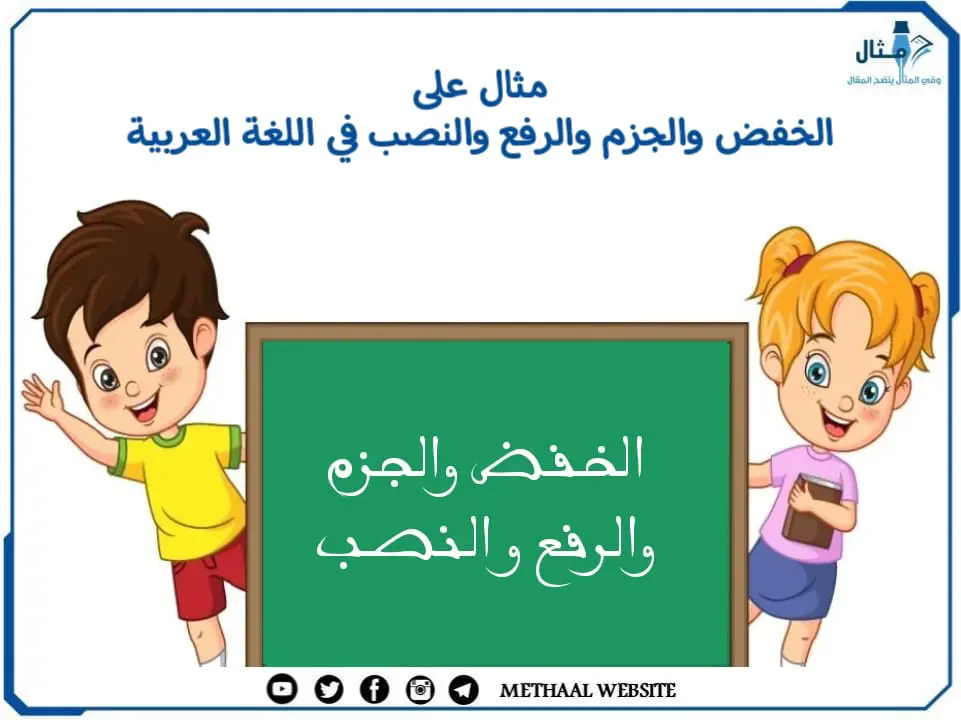 مثال على الخفض والجزم والرفع والنصب في اللغة العربية مثال على الخفض والجزم والرفع والنصب في اللغة العربية