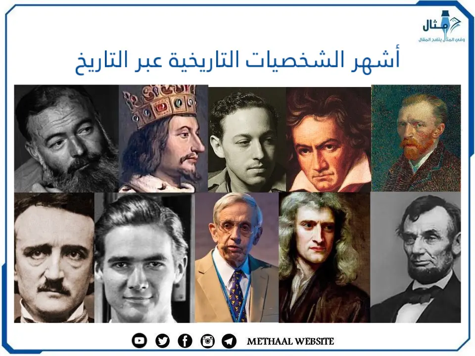 أشهر الشخصيات التاريخية عبر التاريخ أشهر الشخصيات التاريخية عبر التاريخ
