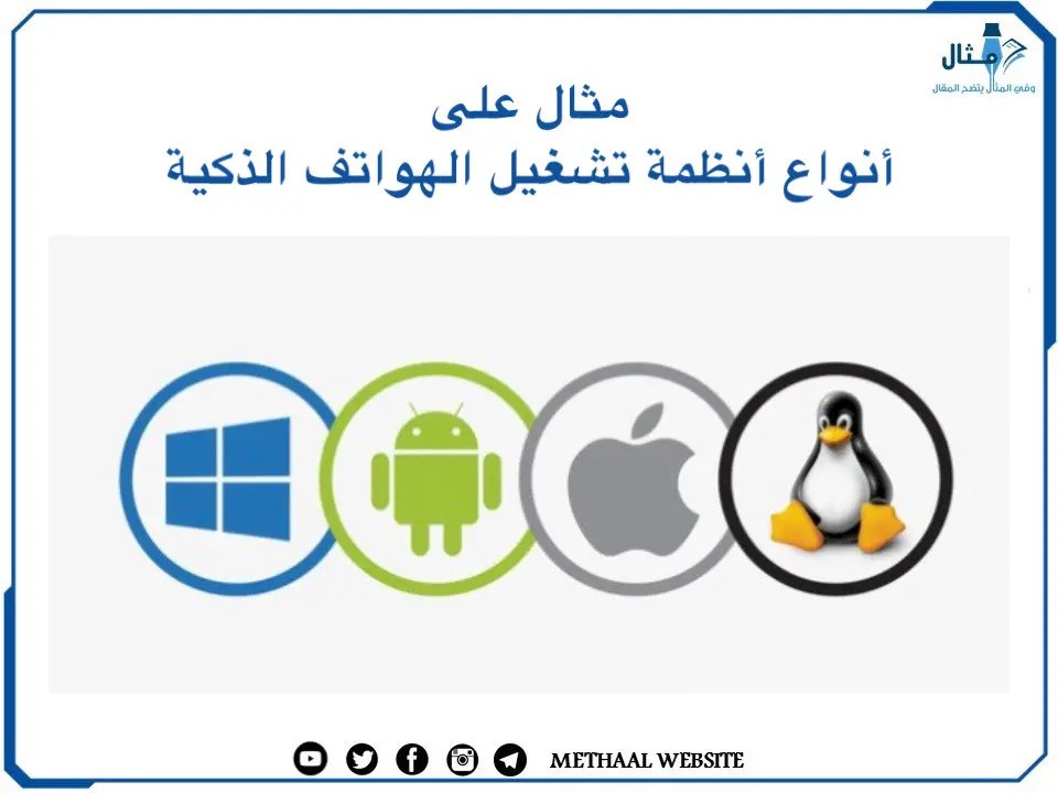 مثال على أنواع أنظمة تشغيل الهواتف الذكية مثال على أنواع أنظمة تشغيل الهواتف الذكية