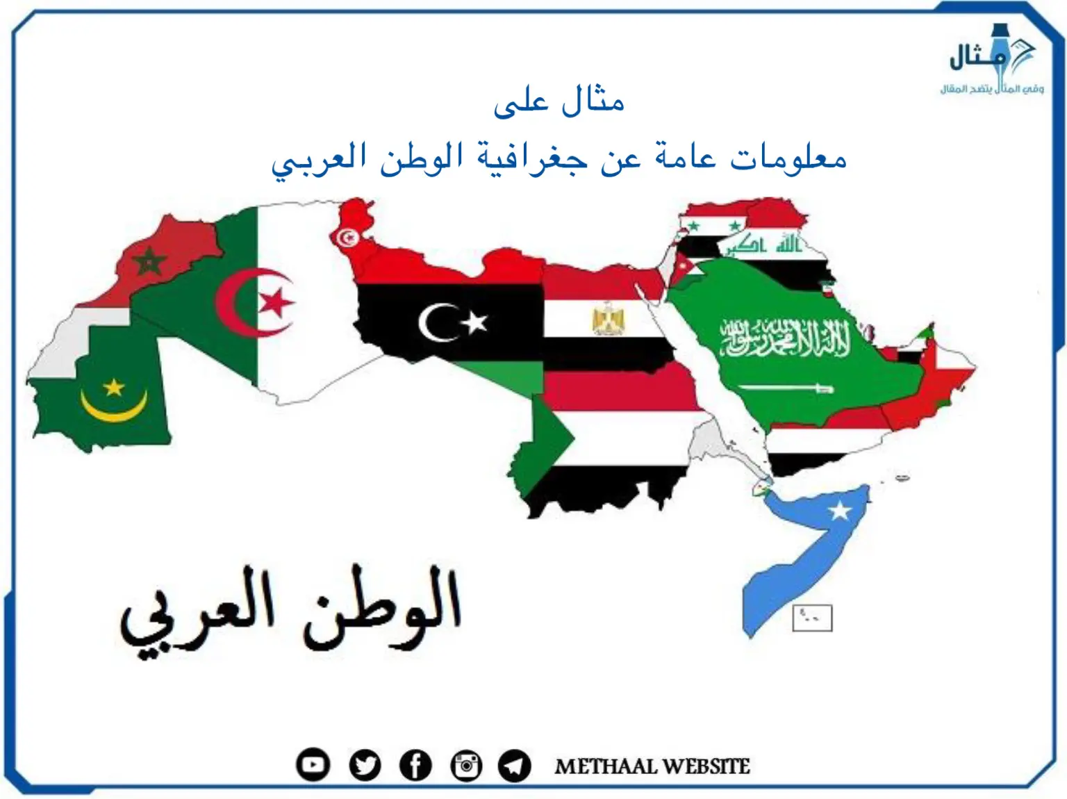 مثال على معلومات عامة عن جغرافية الوطن العربي