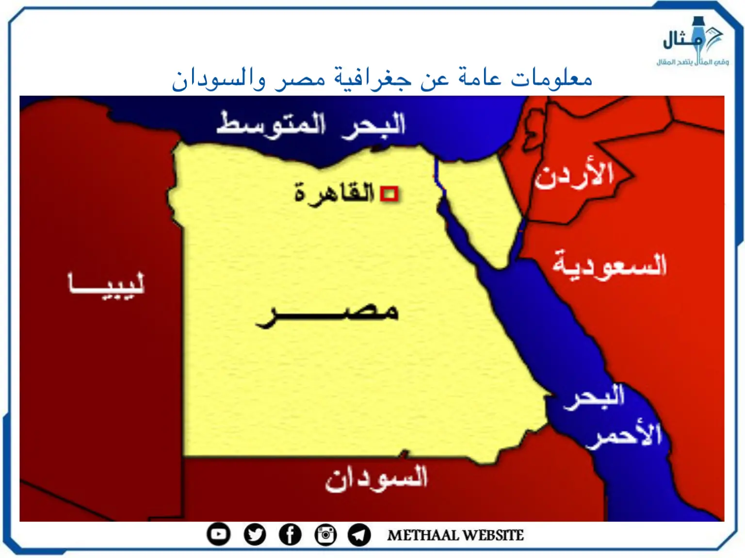 معلومات عامة عن جغرافية مصر والسودان