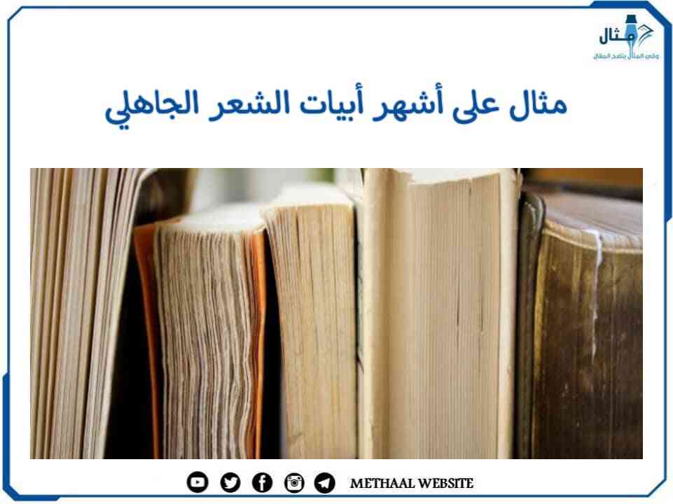 مثال على أشهر أبيات الشعر الجاهلي 