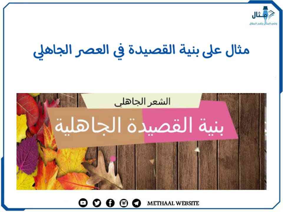 مثال على بنية القصيدة في العصر الجاهلي مثال على بنية القصيدة في العصر الجاهلي
