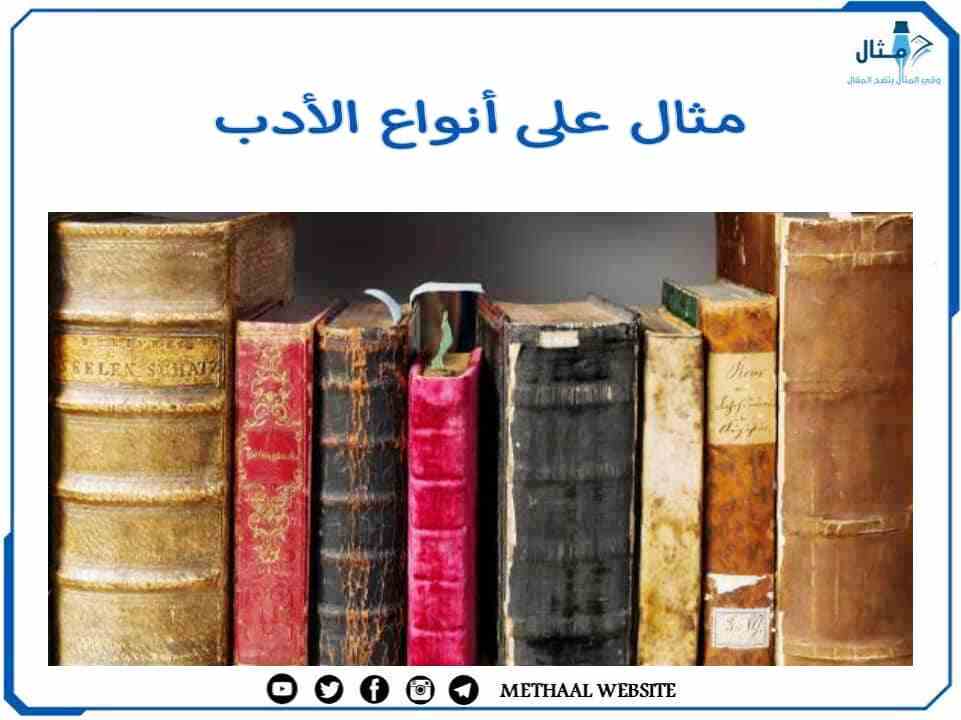 مثال على أنواع الأدب مثال على أنواع الأدب