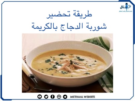 طريقة تحضير شوربة الدجاج بالكريمة