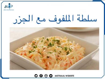 طريقة تحضير سلطة الملفوف مع الجزر طريقة تحضير سلطة الملفوف مع الجزر