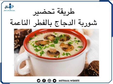 طريقة تحضير شوربة الدجاج بالفطر الناعمة