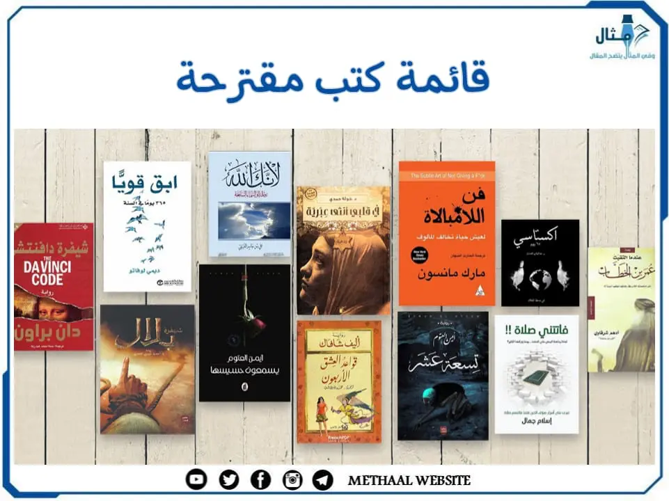 قائمة كتب مقترحة لعام 2022 قائمة كتب مقترحة لعام 2022
