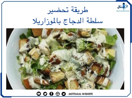 طريقة تحضير سلطة الدجاج بالموزاريلا 