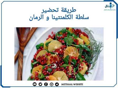 طريقة تحضير سلطة الكلمنتينا والرمان طريقة تحضير سلطة الكلمنتينا والرمان