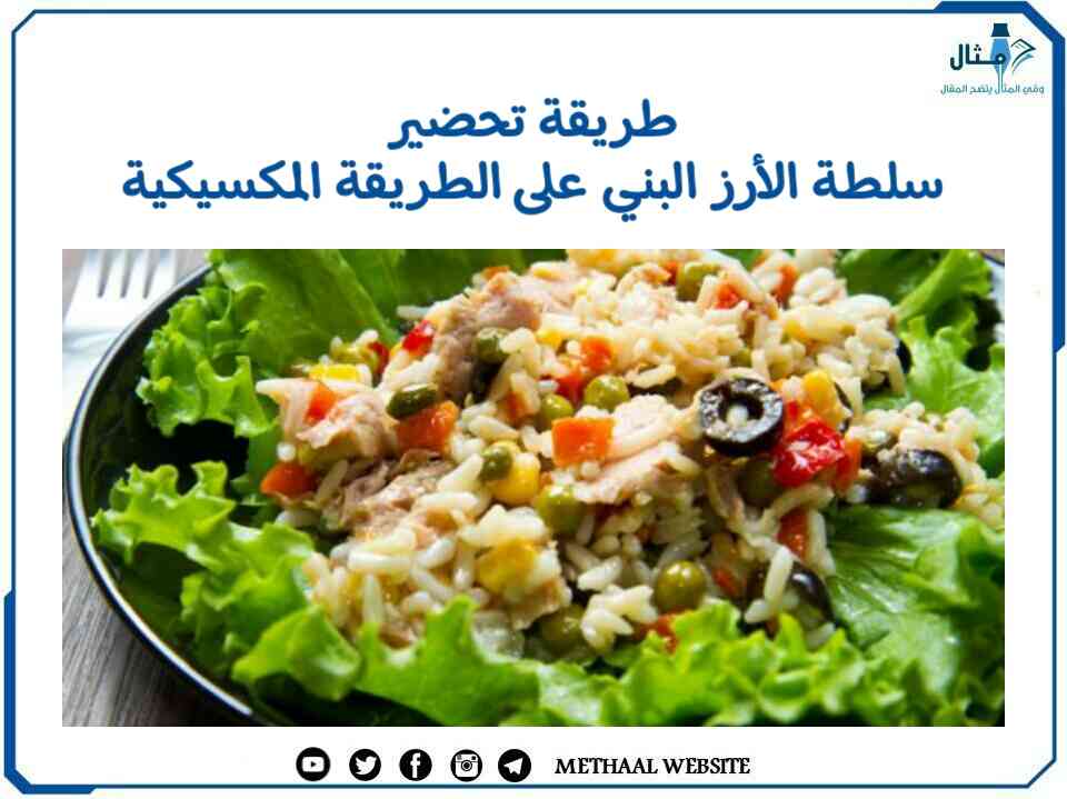 طريقة تحضير سلطة الأرز البني على الطريقة المكسيكية طريقة تحضير سلطة الأرز البني على الطريقة المكسيكية
