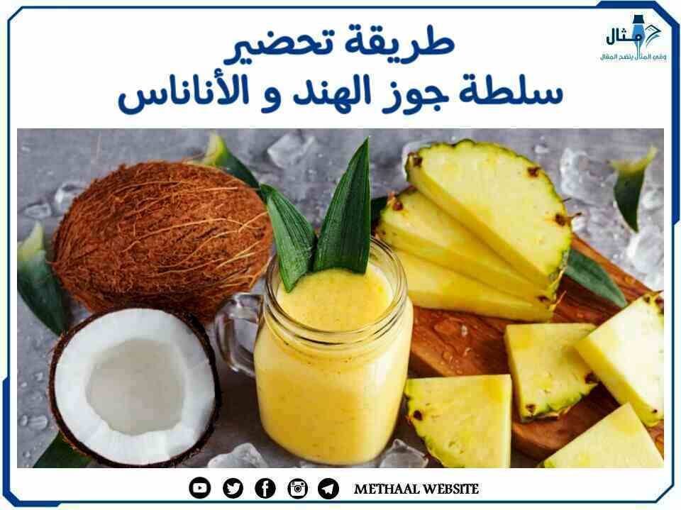 طريقة تحضير سلطة جوز الهند والاناناس طريقة تحضير سلطة جوز الهند والاناناس
