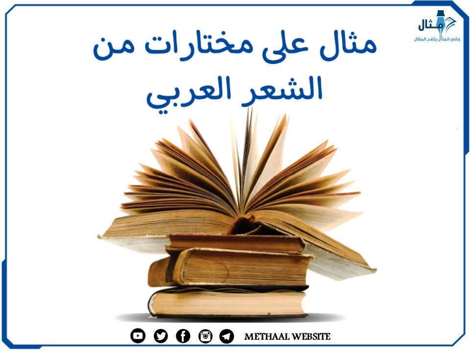 مثال على مختارات من الشعر العربي