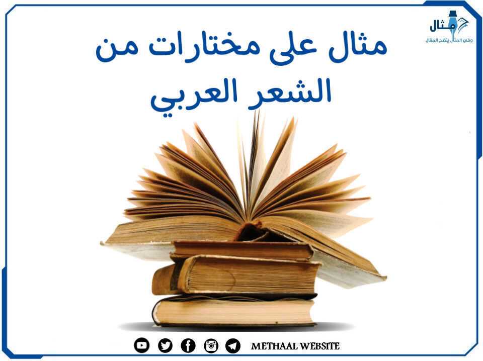 مثال على مختارات من الشعر العربي مثال على مختارات من الشعر العربي