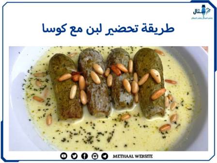 طريقة تحضير لبن مع كوسا 