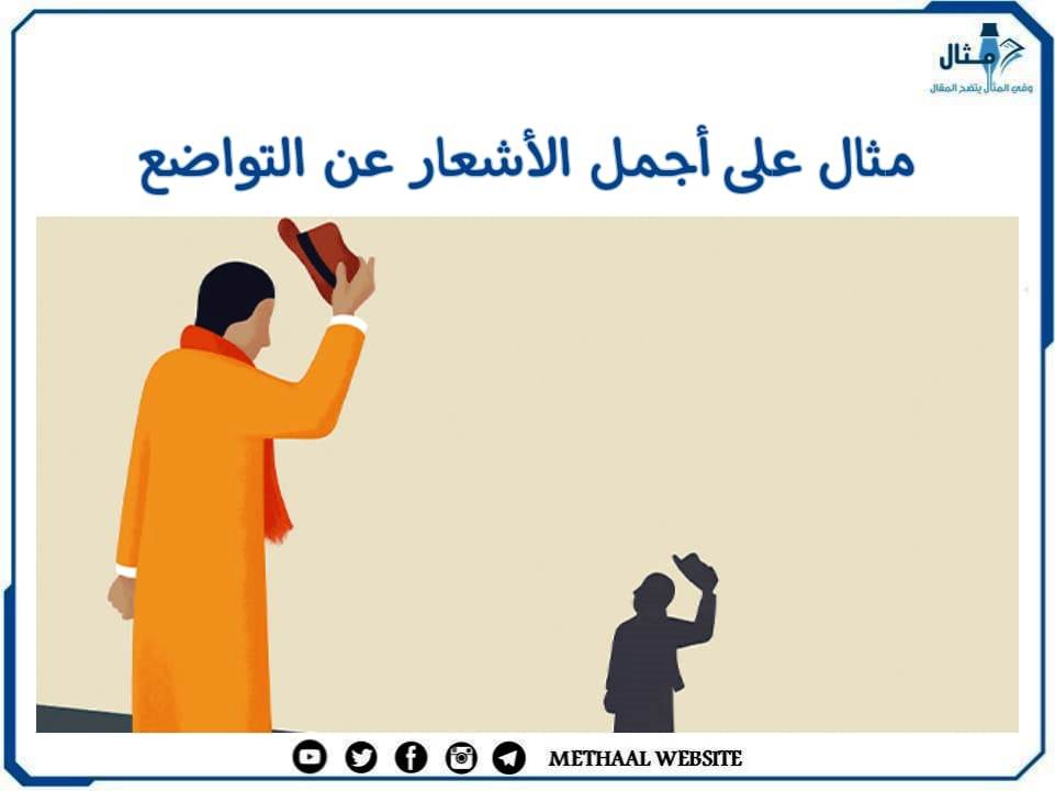 مثال على أجمل الأشعار عن التواضع