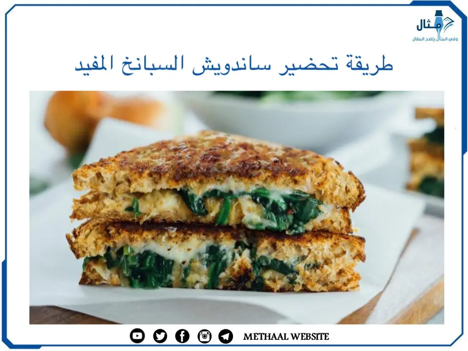 طريقة تحضير ساندويش السبانخ المفيد طريقة تحضير ساندويش السبانخ المفيد