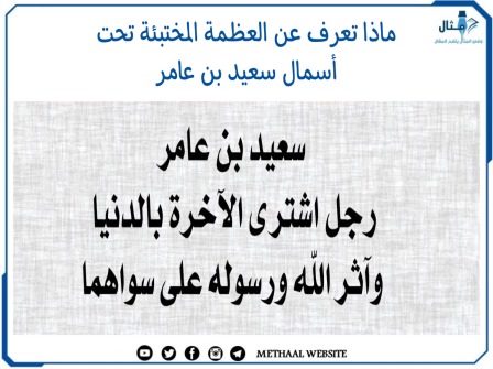 ماذا تعرف عن العظمة المختبئة تحت أسمال سعيد بن عامر