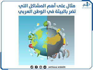 مثال على أهم المشاكل التي تضر بالبيئة في الوطن العربي