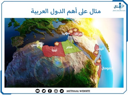 مثال على أهم الدول العربية
