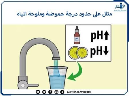 مثال على حدود درجة حموضة وملوحة المياه 