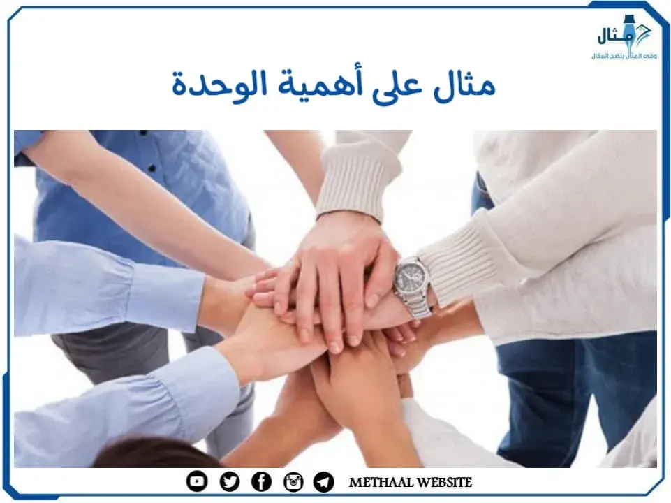 مثال على أهمية الوحدة مثال على أهمية الوحدة